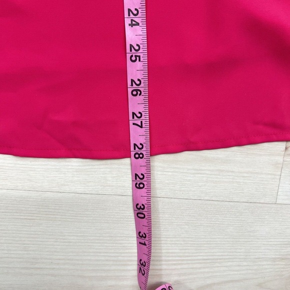 NWT Eloquii Top Size 22 Hot Pink Bow Tie Neck Flutter Sleeves Career - Picture 11 of 11